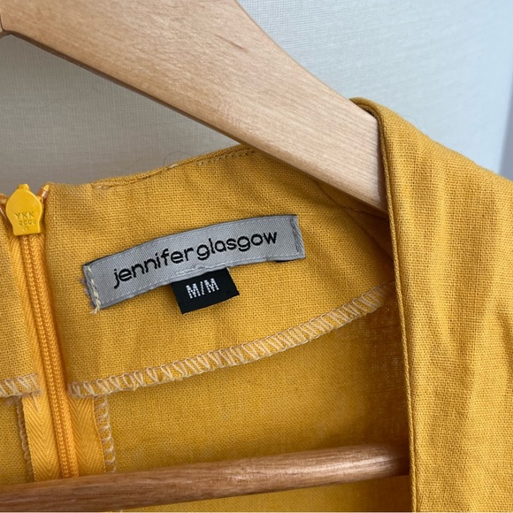 Jennifer Glasgow Gold Linen Dress - Picture 3 of 5